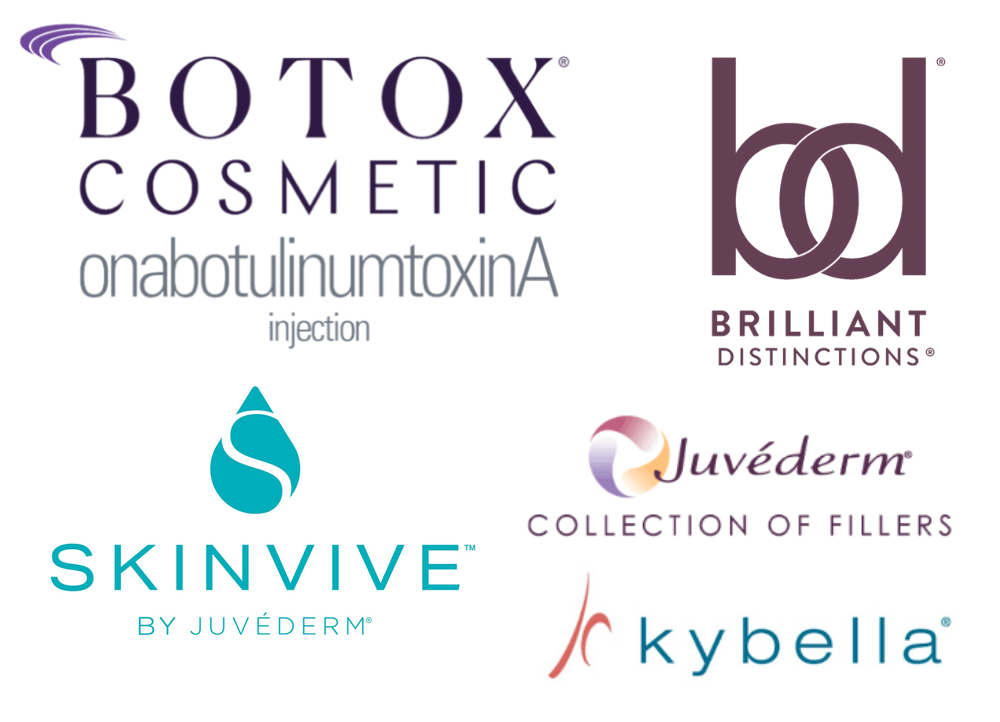Injectable Service Brand logos available at Dermatology Practice of the Carolinas