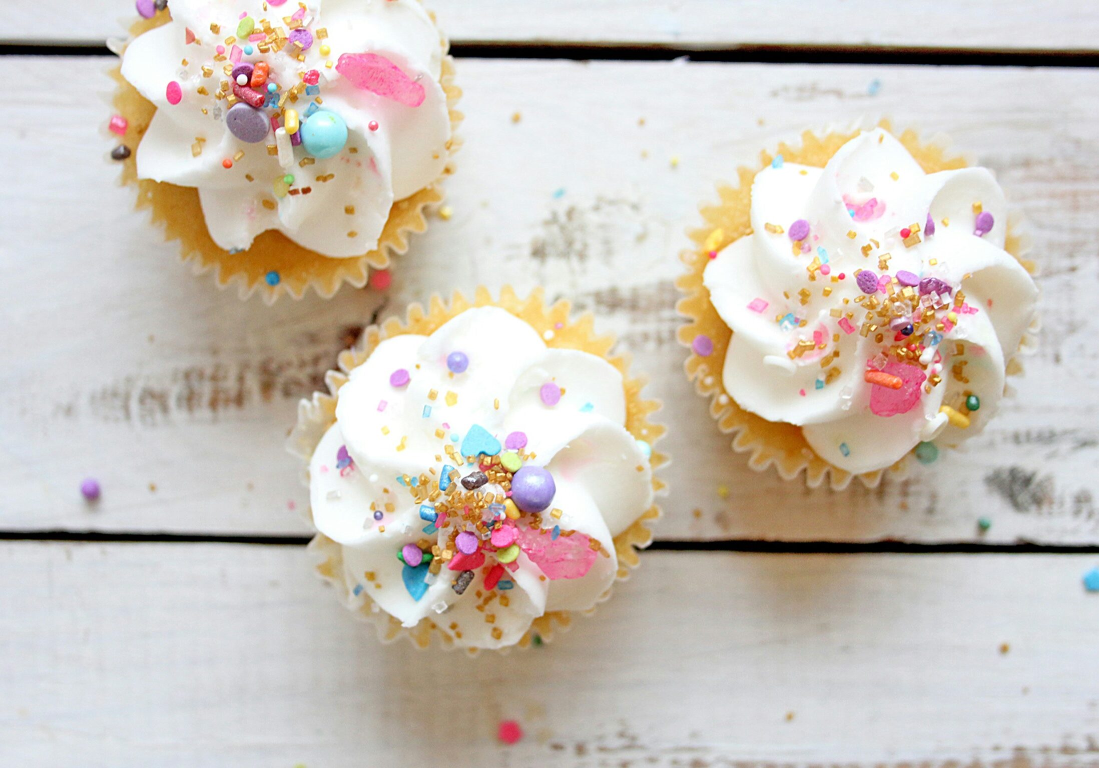 Image of a cupcakes on a table.